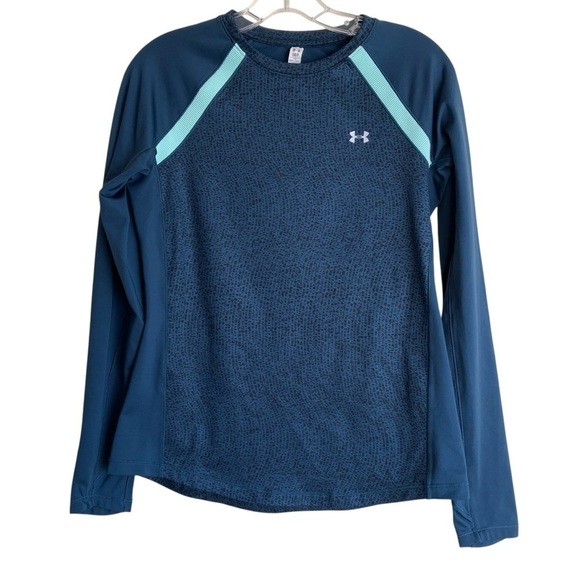 Under Armour Cold Gear Fitted Top Athletic Shirt Running Gym Fleece Lined Sz S - Picture 1 of 14